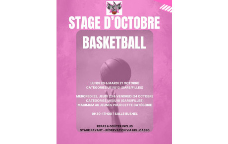 Stages vacances de la Toussaint